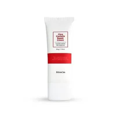 Bibimcos Cica Centella Repair Cream - Soothing Sensitive Skin Moisturizer with Natural Ingredients