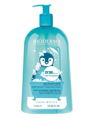 Bioderma ABCDerm Foaming Cleanser for Babies and Children - Gentle, Hypoallergenic, and Paraben-Free Skincare - 33.81 fl oz