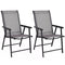 Set of 2 Outdoor Patio Folding Chairs-Gray