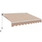 10 x 8.2 Feet Retractable Awning with Easy Opening Manual Crank Handle