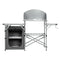 Foldable Outdoor BBQ Portable Grilling Table With Windscreen Bag