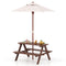 4 Seat Kids Picnic Table with Umbrella