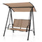 2-Seat Outdoor Canopy Swing with Comfortable Fabric Seat and Heavy-duty Metal Frame