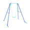 Outdoor Kids Swing Set with Heavy-Duty Metal A-Frame and Ground Stakes