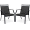 Patio Chairs Set of 2 with All Weather Breathable Fabric