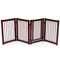 30 Inch Tall 4-Panel Freestanding Pet Gate Wooden Dog Fence