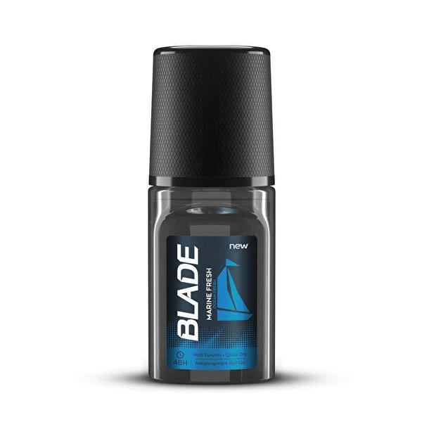 Blade Marine Fresh Roll-On Deodorant - 48 Hour Protection, Long Lasting Fresh Scent