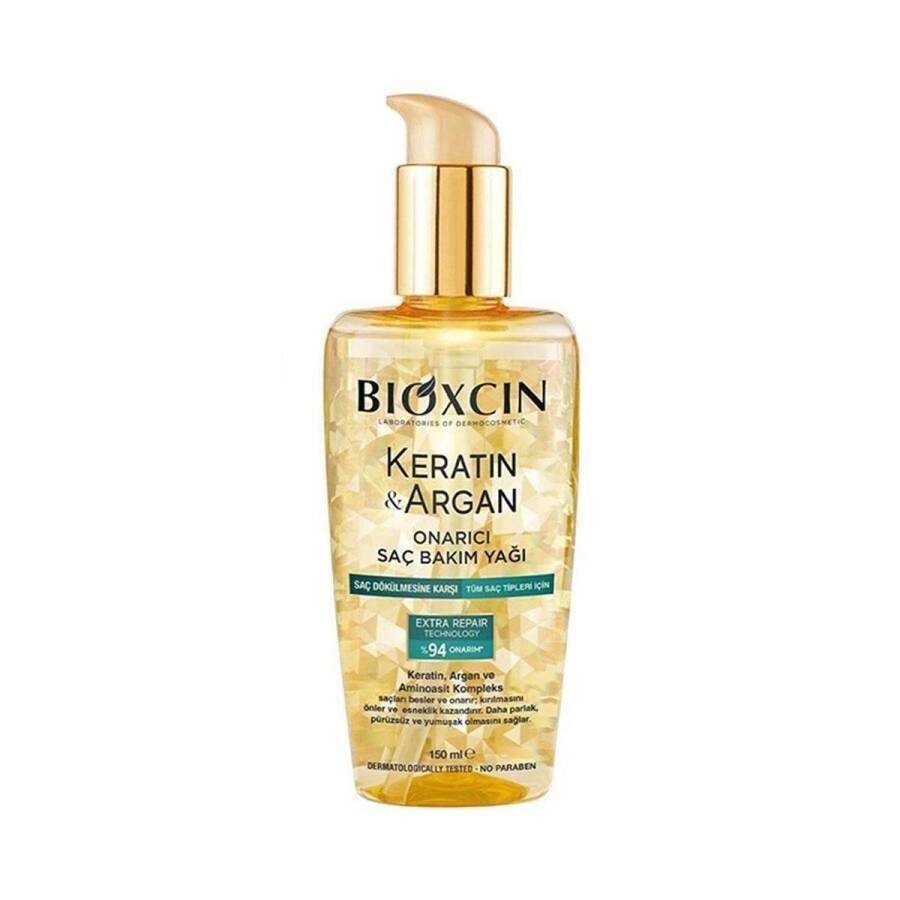 Bioxcin Keratin & Argan Hair Repair Oil: Deeply Nourishes, Repairs Damage & Restores Shine for Dry, Damaged Hair - 5.07 fl oz