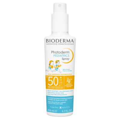 Bioderma Children's Sunscreen Spray SPF50+ 200ml - Hypoallergenic, Water-Resistant, Pediatrician-Tested