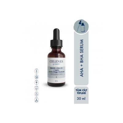 Celenes Exfoliating Serum with AHA, BHA, and Arctic Chaga Mushroom - Anti-Aging Skincare for All Skin Types