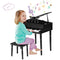 30-Key Wood Toy Kids Grand Piano with Bench