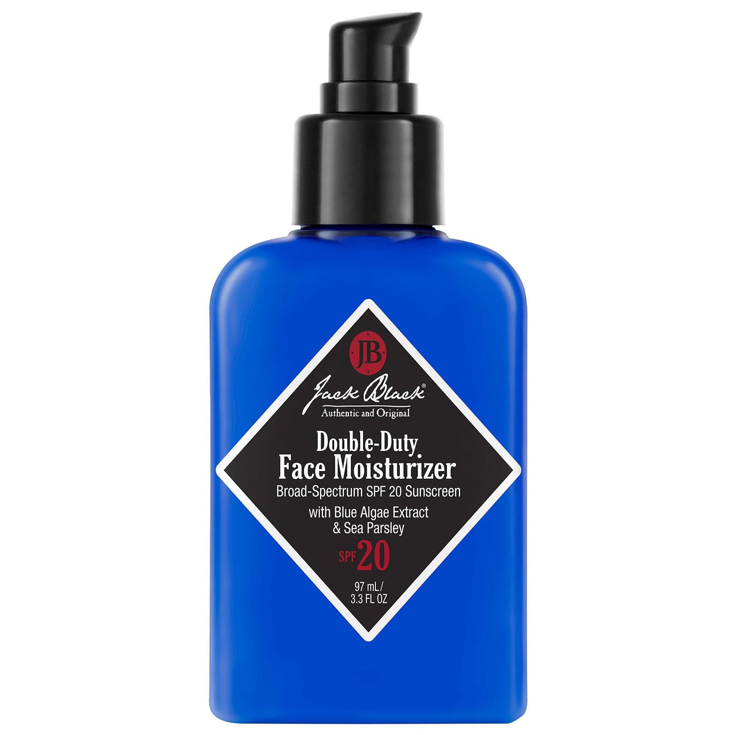 Black Monster Double-Duty Face Moisturizer SPF 20: Lightweight Sunscreen & Anti-Aging for Men - Hydrating, Non-Oily, Broad Spectrum Protection