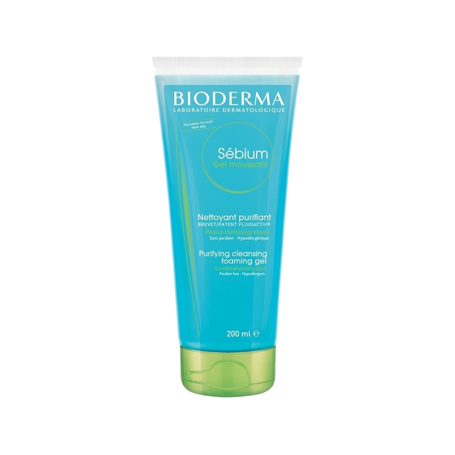 Bioderma Sebium Foaming Gel Cleanser for Acne-Prone Skin - Dermatologically Tested, 200ml