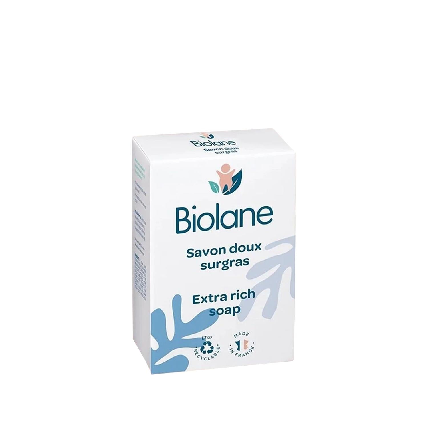 Biolane Extra Rich Soap - Moisturizing Solid Soap for Dry Skin Relief