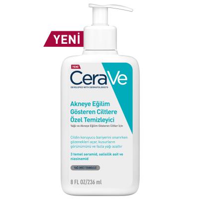 CeraVe Acne Face Wash with Salicylic Acid - Gentle, Oil-Free Cleanser for Acne Prone & Sensitive Skin - 236ml
