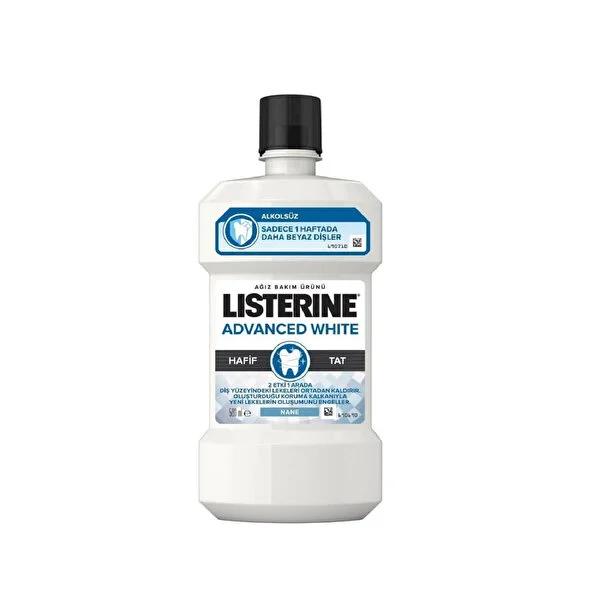 Listerine Advanced White Mouthwash for Whitening Teeth - Oral Care with Fluoride - 33.81 fl oz