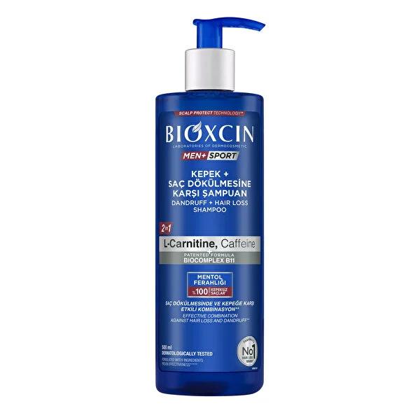 Bioxcin Men+ Sport Anti-Dandruff & Hair Loss Shampoo: Caffeine & BioComplex B11 for Strong, Refreshing Scalp - Dermatologically Tested