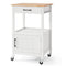 Rolling Kitchen Island Cart with Drawer and Side Hooks
