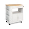 Rolling Kitchen Trolley with 3 Spice Racks Drawer and Open Shelf