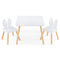 3 Pieces Kids Table and Chairs Set for Arts Crafts Snack Time