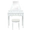 10 Dimmable Light Bulbs Vanity Dressing Table with 2 Dividers and Cushioned Stool