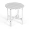 18 Inch Patio Round Side Wooden Slat End Coffee Table for Garden
