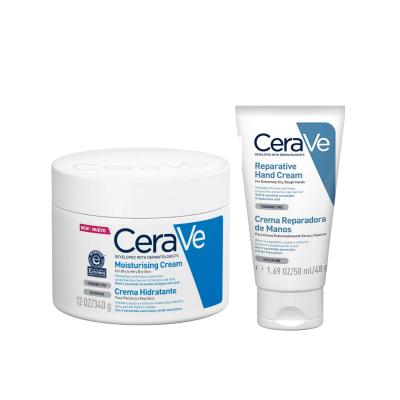 CeraVe Hydrating Skincare Set: Moisturizing Cream & Hand Cream - Intense Dry Skin Relief & Barrier Repair, Fragrance-Free