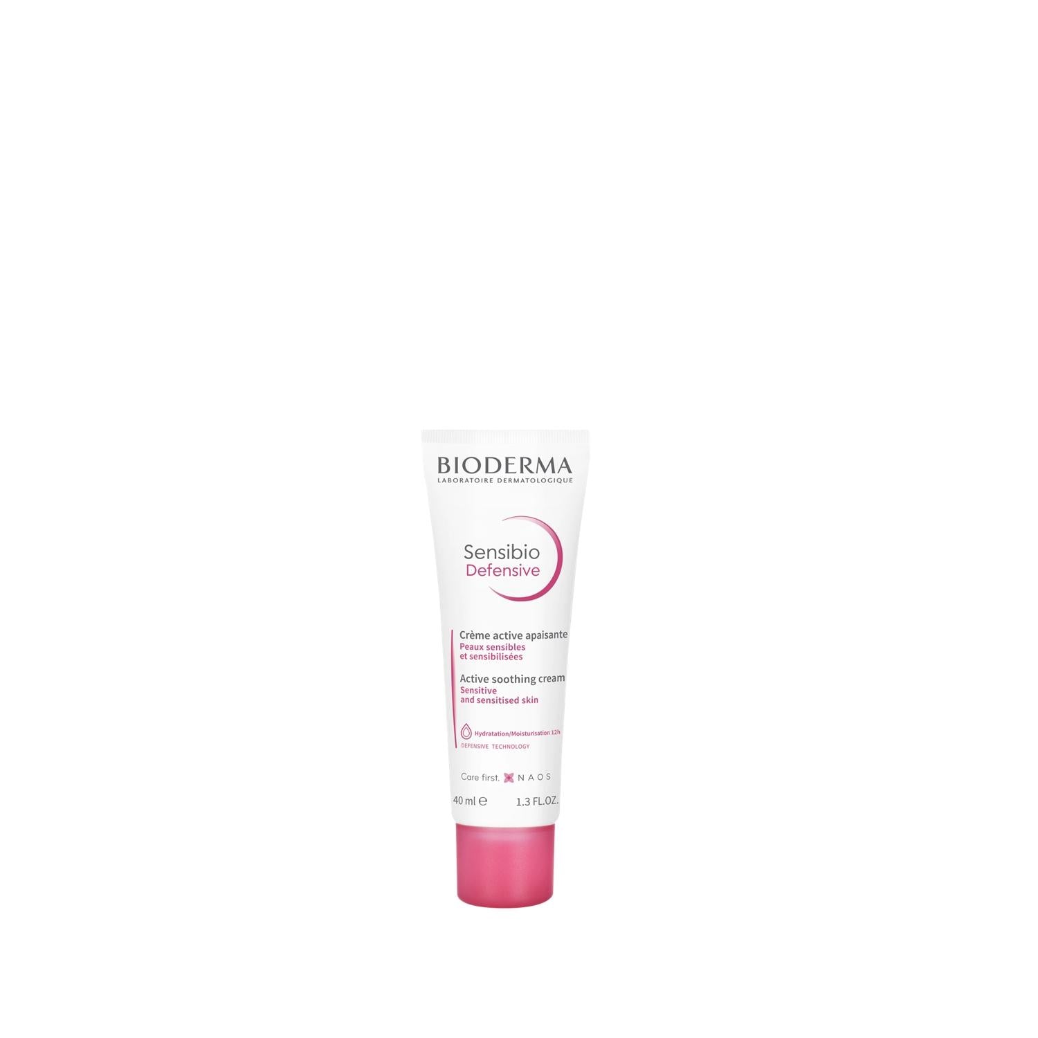 Bioderma Sensibio Defensive Moisturizing Cream for Sensitive Skin - Soothing, Hydrating, Antioxidant-rich