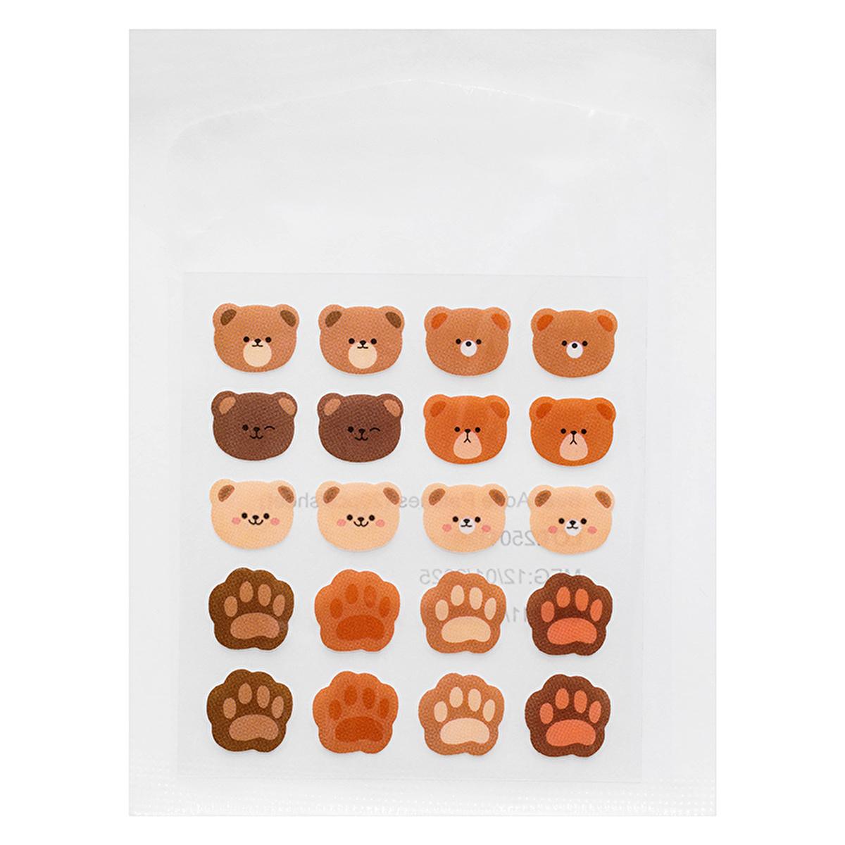 Bee Beauty Bear Design Acne Pimple Patch - 20 Count Hydrocolloid Bandage with Tea Tree Oil, Cooling & Non-Medicated, Acne Spot Treatment