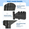 Set of 2 Counter Height Outdoor HDPE Bar Stool with Armrests and Footrest