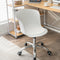 Set of 2 Office Desk Chair with Ergonomic Backrest and Soft Padded PU Leather Seat