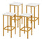 Set of 4 Bar Stool Set 26 Inch Bar Chair with Metal Legs and Footrest