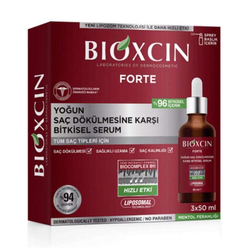 Bioxcin Forte Hair Serum - Anti Hair Loss Treatment for Intense Hair Loss, 3x50ml