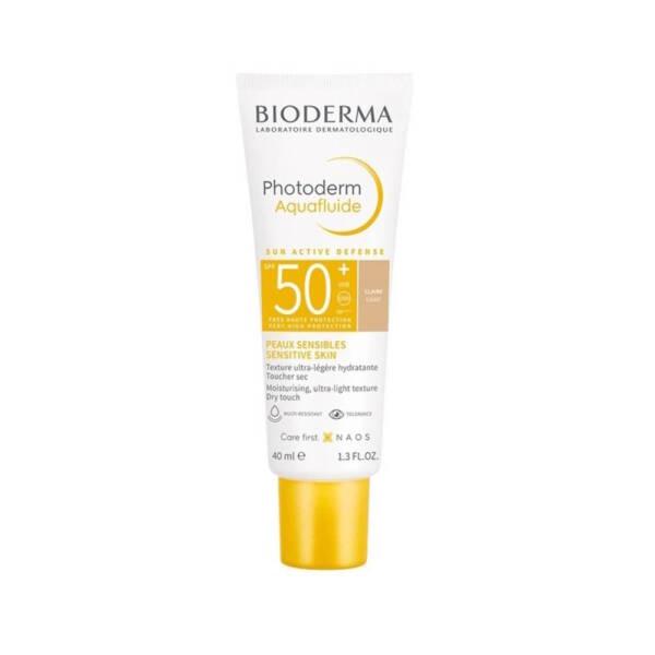 Bioderma Photoderm Aquafluide Light Sunscreen Cream SPF50+ - Lightweight, Non-Greasy, Color-Evening Protection for Sensitive Skin