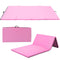 4-Panel Folding Gymnastics Mat with Carrying Handles for Home Gym-Navy