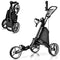 Folding 3 Wheels Golf Push Cart with Bag Scoreboard Adjustable Handle