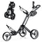 Folding 3 Wheels Golf Push Cart with Brake Scoreboard Adjustable Handle