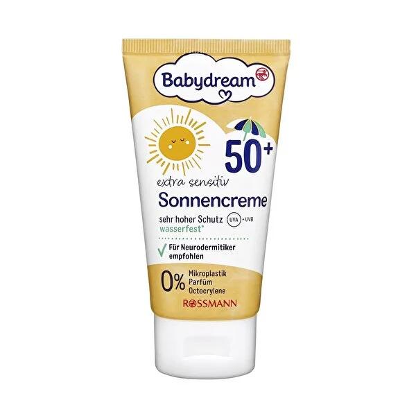 Babydream Baby Sun Cream for Sensitive Skin - SPF 50+, Fragrance-Free, Water-Resistant - 2.54 fl oz
