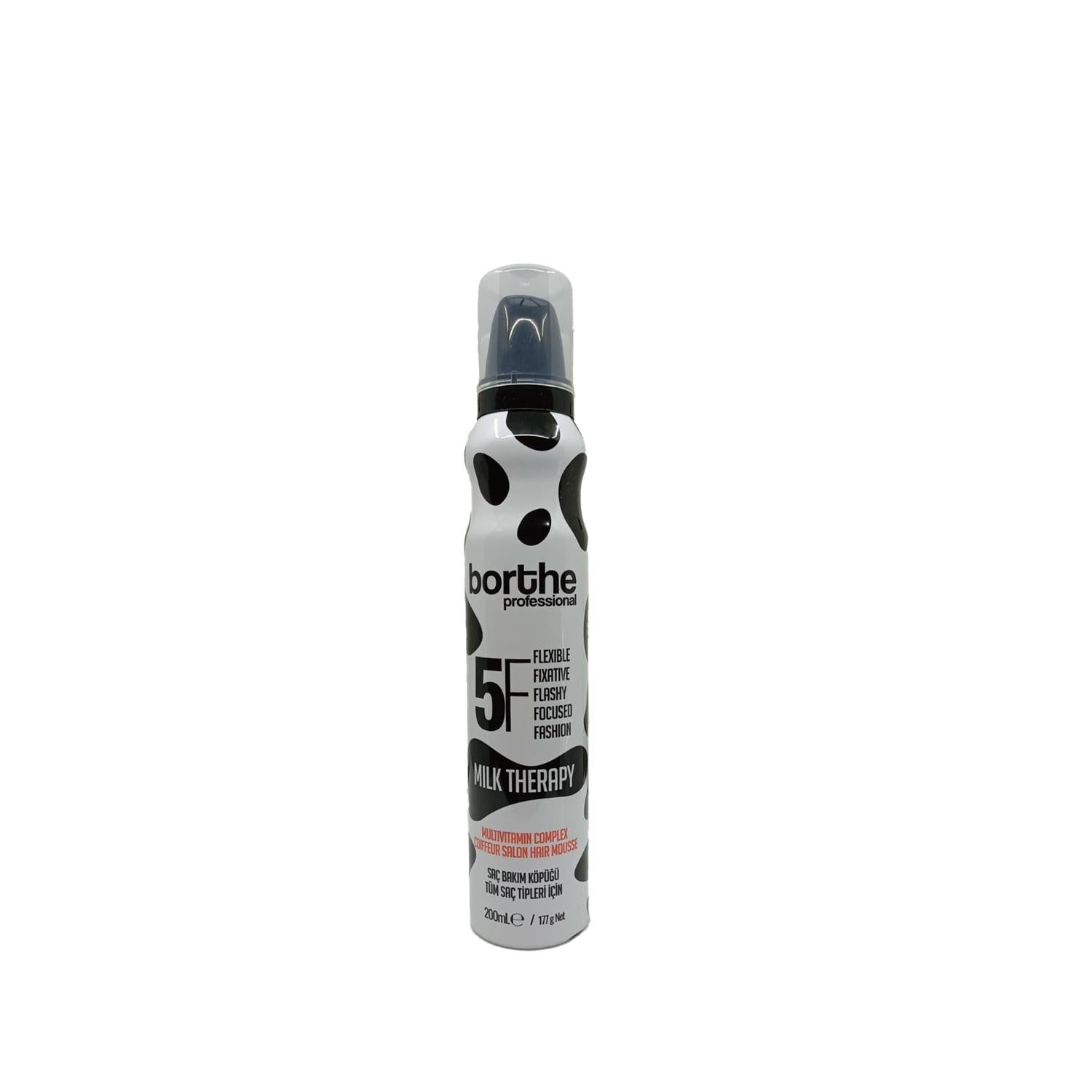 Borthe Professional Milk Therapy Hair Care Foam 200ml - Nourishing & Moisturizing Hair Treatment