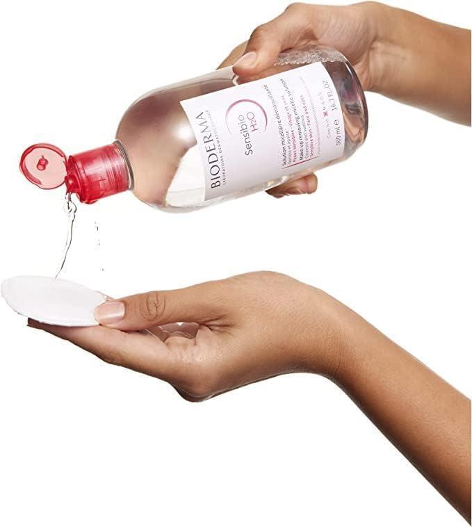 Bioderma Sensibio H2O: Gentle Micellar Cleansing Water - Soothes & Removes Makeup, Perfect for Sensitive Skin (500ml)
