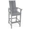 Tall Adirondack Chair Outdoor Bar Stool with Ergonomic Backrest for Backyard