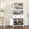 Tall Sideboard with 2 Drawers and Adjustable Shelves