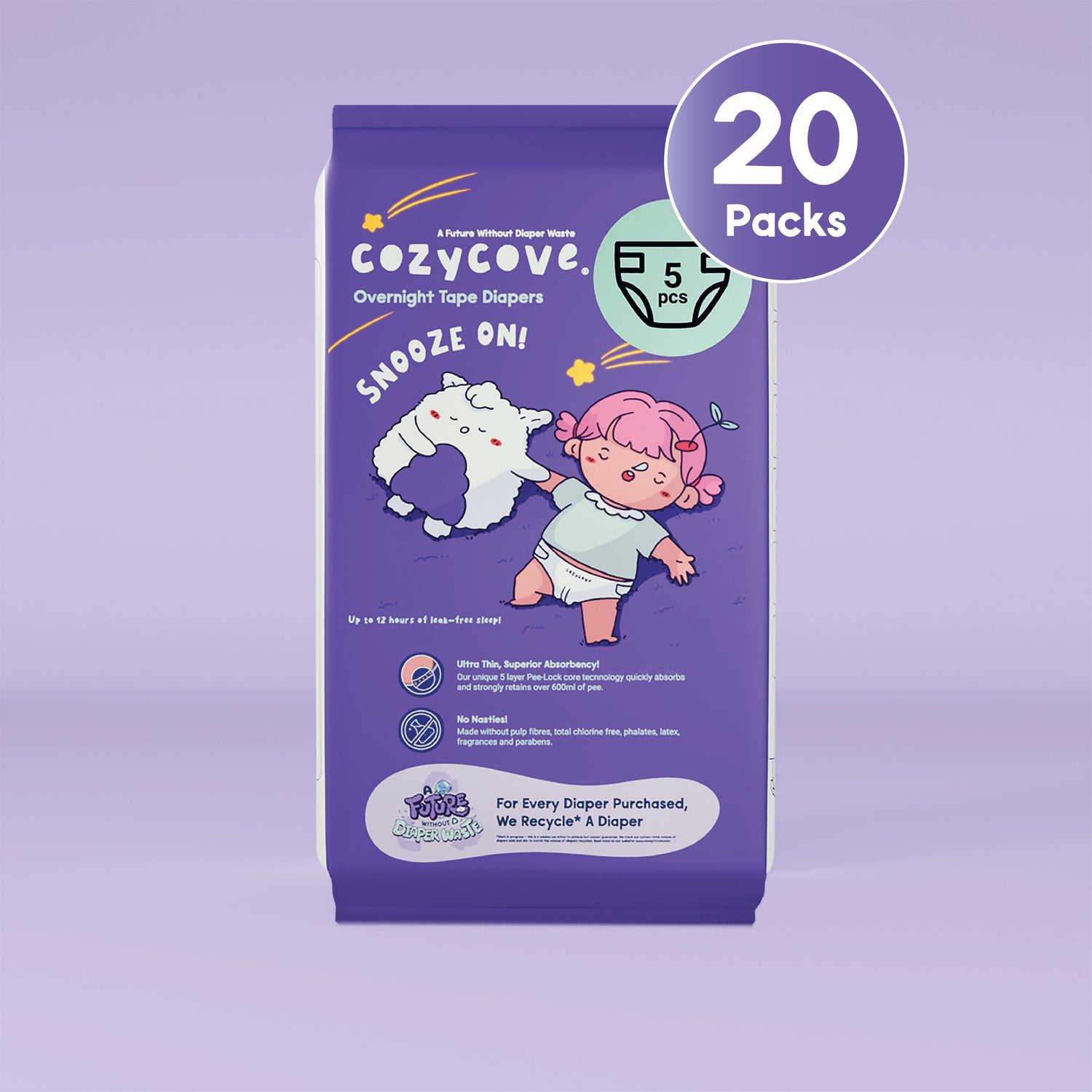 Snooze On Travel Pack Overnight Tape Diapers