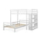 Twin Over Twin Loft Bunk Bed with Bookcase
