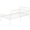 Twin Size Bed Frame with Headboard and Safety Side Guardrails