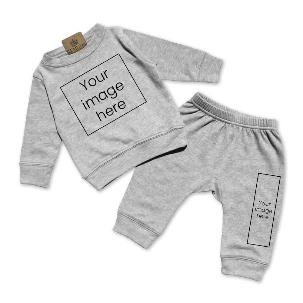 Blank 2 Piece Infant Sweatsuit Outfit for Custom Designs