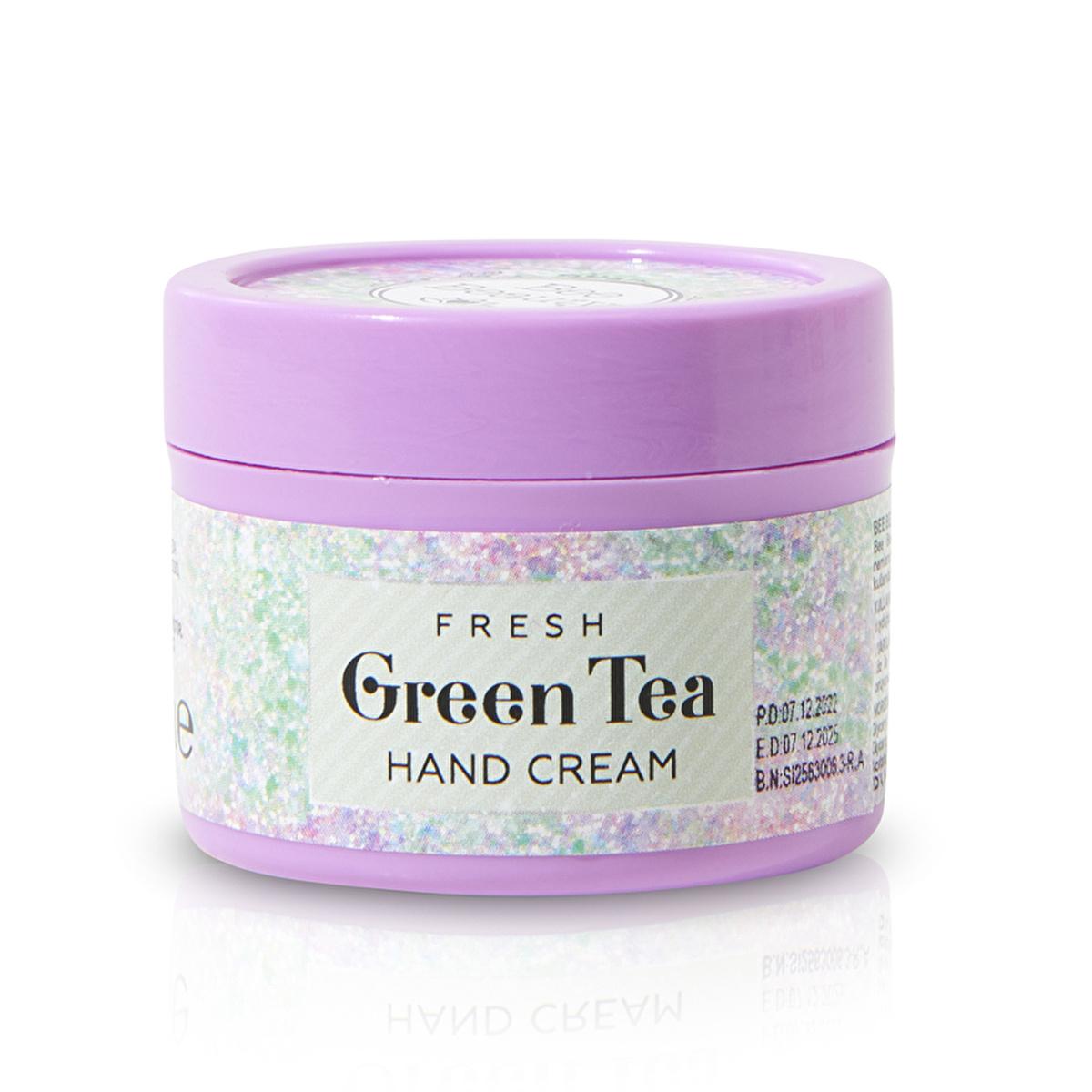 Bee Beauty Fresh Green Tea Hand Cream - Moisturizing, Fast Absorbing, Non-Greasy - Softens Dry Skin & Leaves a Silky Touch.