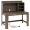 Modern Computer Desk with Hutch and Storage Shelves