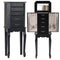 Standing Jewelry Box with 4 Drawers and 2 Side Doors