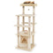 58 Inch Large Multi-level Cat Tree with Swaying Aerial Condo and Plush Perch Bed
